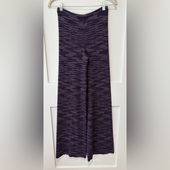 Like New Missoni Sport Dark Purple Striped Knit Pants Size 42/Small/6
